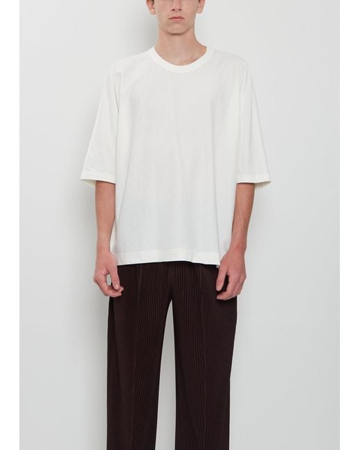 Homme Plissé Issey Miyake White Release-t Cotton Basic Tee