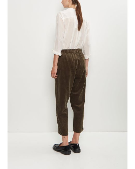 Pas De Calais Natural Corduroy Tapered Pants