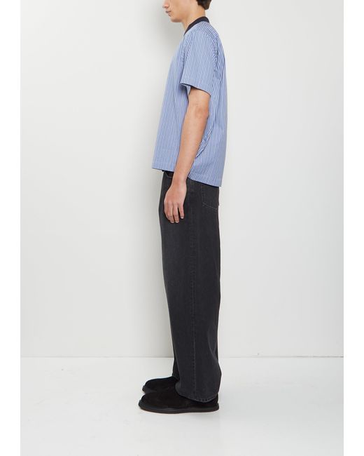 Sacai Men Blue Cotton Poplin Pullover