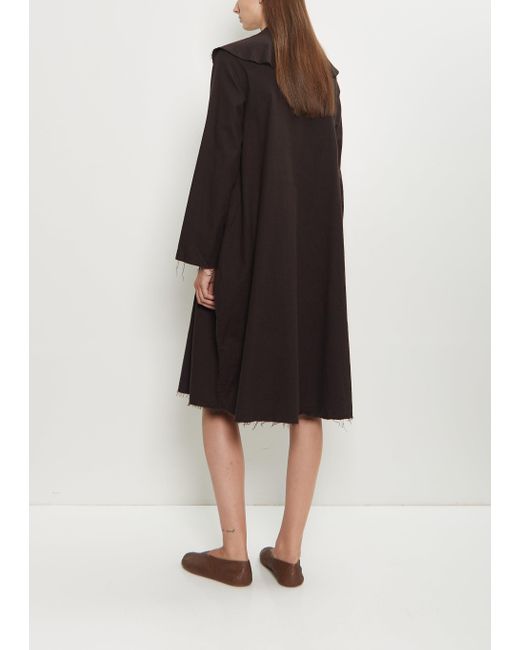 Scha Black Peter Pan Collar Cotton Dress