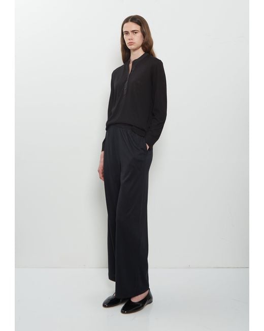 Totême White Silk Cotton Pajama Pant