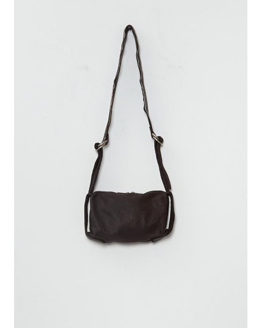 Guidi White Leather Crossbody Bag, Small