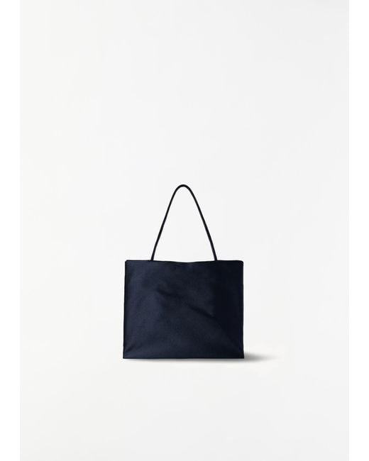 The Row Blue Cecily Satin Handbag, Small
