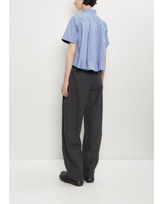 Sacai Blue Cotton Poplin Shirt