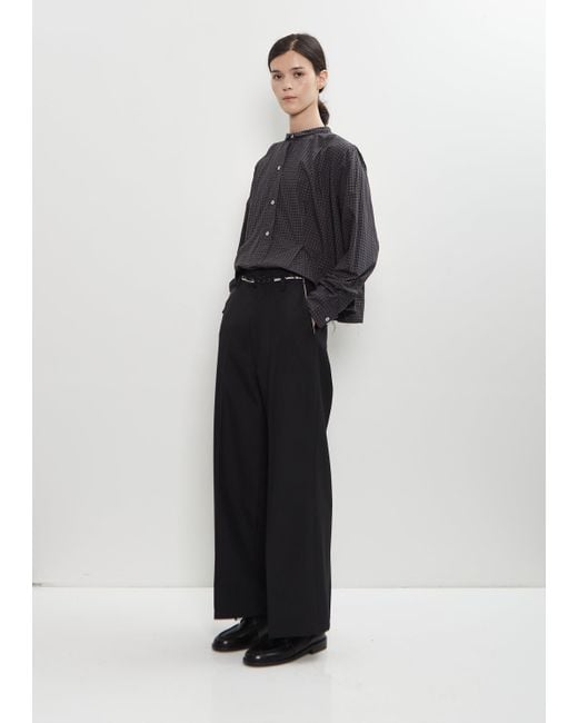 Camiel Fortgens Black Straight Wool Blend Twill Slack