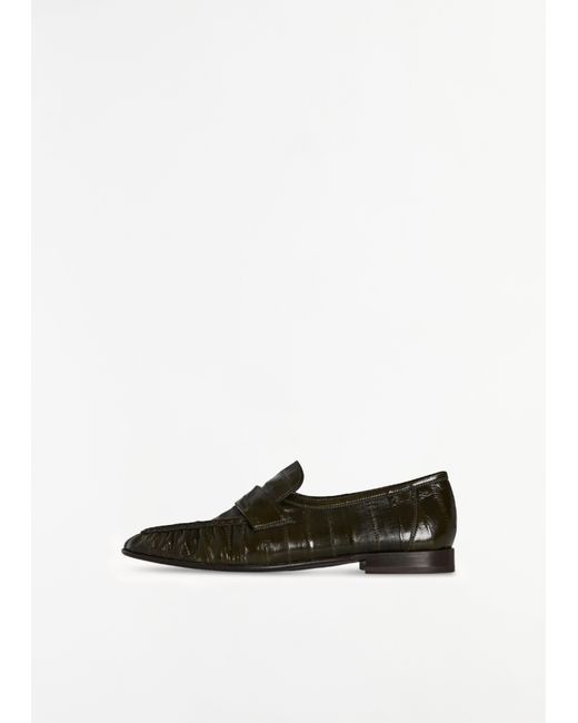 The Row White Soft Eel Leather Loafer