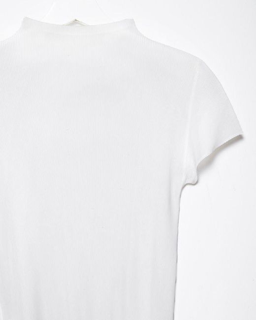 Pleats Please Issey Miyake Mist Basics Top in White | Lyst