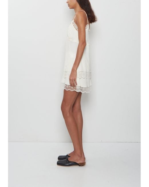 Simone Rocha White Lace Trim Negligee Cami