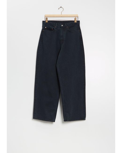 A.Presse Men Blue Washed Wide Denim Pants
