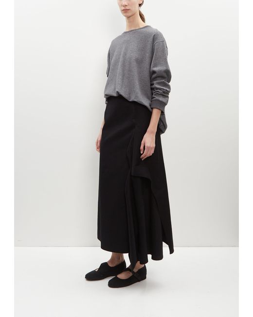 Yohji Yamamoto Gray Piping Pocket Unbalance Skirt
