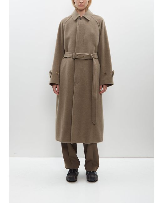 AEDDY Soutien collar long coat ブラウン T/W GABARDINE SOUTIEN COLLAR WAIST TIE AND WING LONG COAT(M