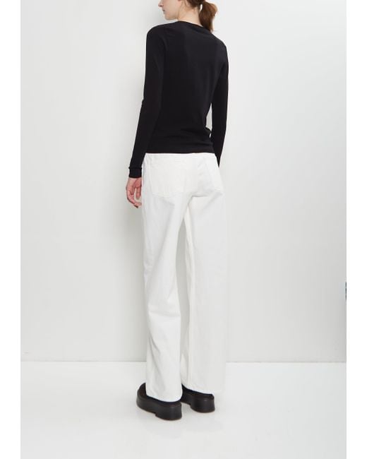 The Row Black Lissana Stretch Jersey Top