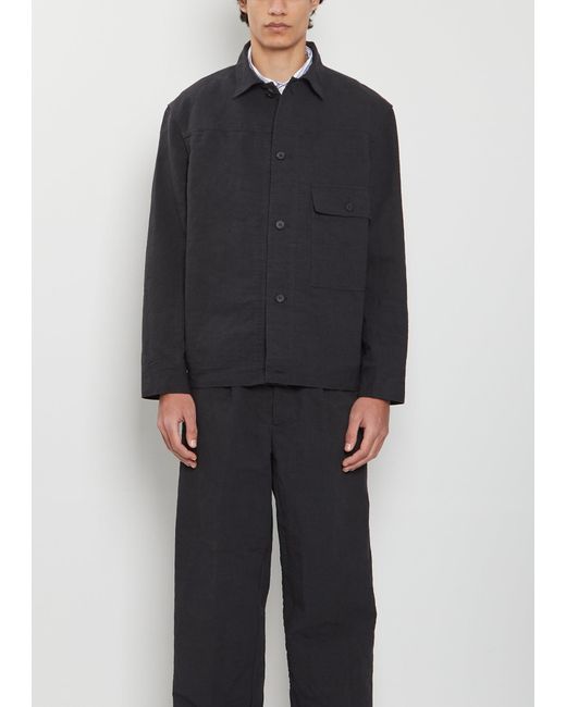 Bergfabel Men Black Peter Linen Cotton Jacket
