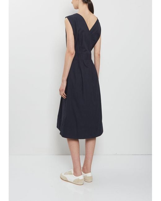 MHL by Margaret Howell Blue Cross Back Cotton Apron Dress