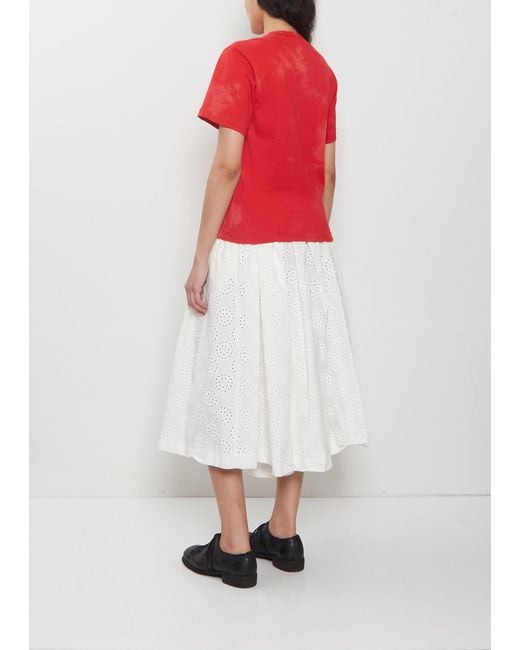 Comme des Garçons Red Cotton Jersey Short Sleeve Tee