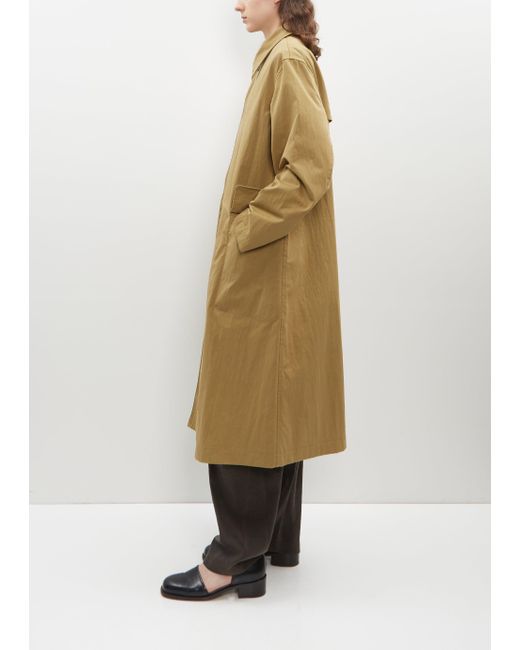 Lemaire Natural Cotton Blend Asymmetrical Raincoat