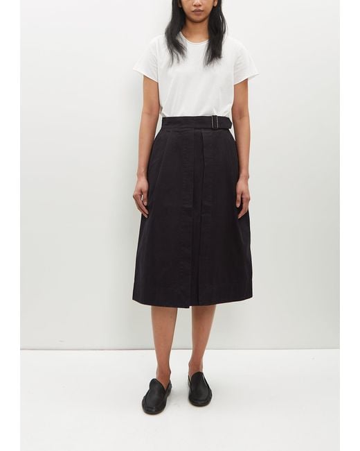 MHL by Margaret Howell Cinch Waist Skirt in Black | Lyst UK