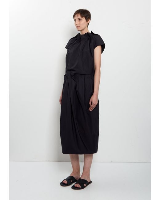 Simone Rocha Black Pleated Waist Pencil Skirt