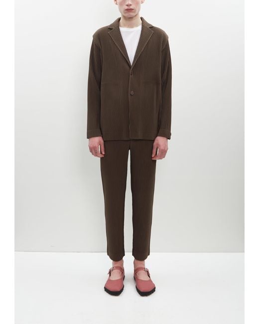 Homme Plissé Issey Miyake Brown Tailored Pleats 1 Jacket