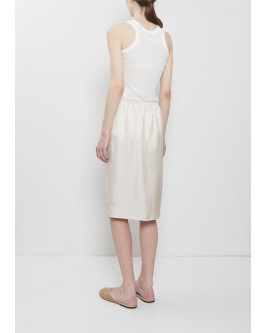 Loulou de Saison White Limba Fitted Cotton Tank Top