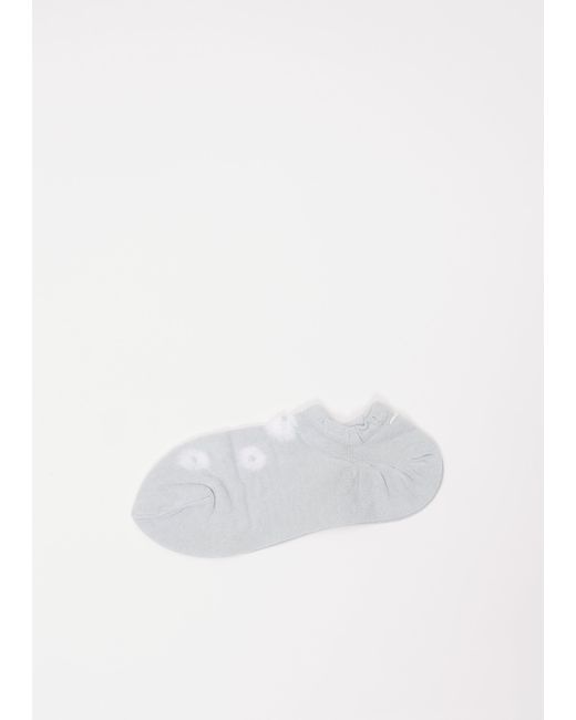 Antipast White Shibori Knitted No-show Socks