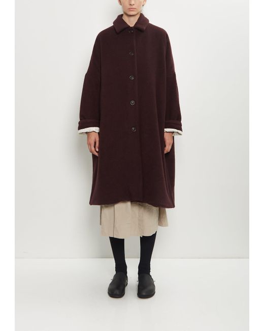 Casey Casey Red Big Blobby Cashmere Coat
