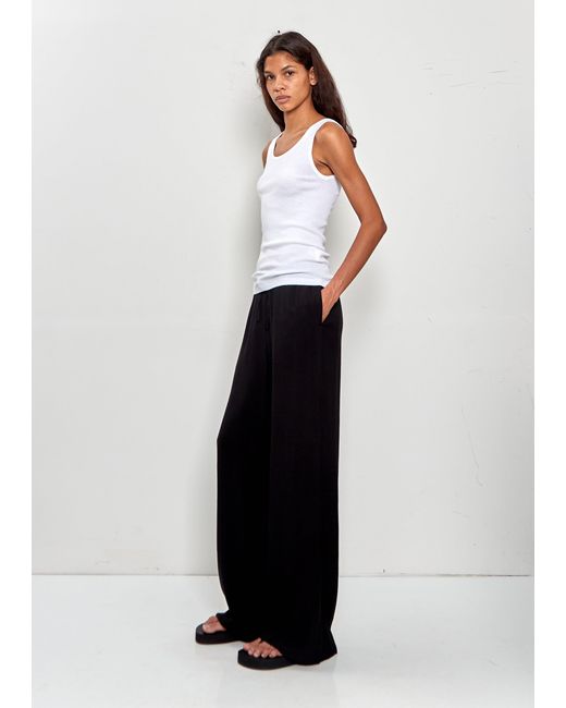 Comoli White Ribbed Tank Top