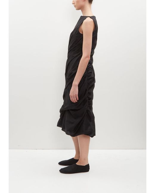 Issey Miyake Black Twining Draped Dress