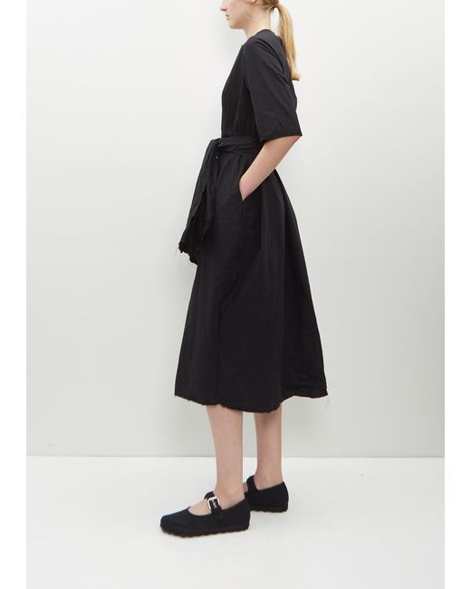 Scha Black Elbow-length Sleeve Dress Medium-long