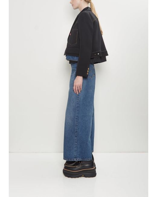 Sacai Women's Blue X Levi's Denim X Matelasse Twill Jacket