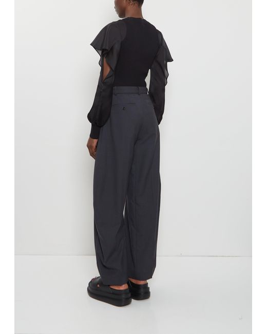 Sacai Blue Wide Suiting Pants