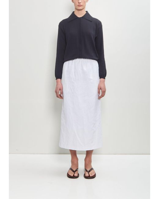 Ter Et Bantine Blue Linen Blend Tube Skirt