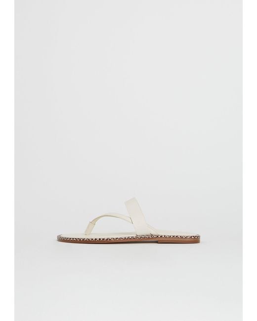 Dries Van Noten White Double Strap Leather Sandal