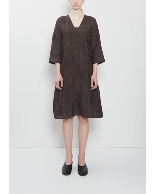 Dosa Multicolor Khadi Silk Wrap Dress