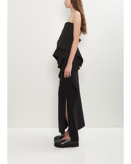 Issey Miyake Black Washi Paper Collapsing Sculpture Shirt