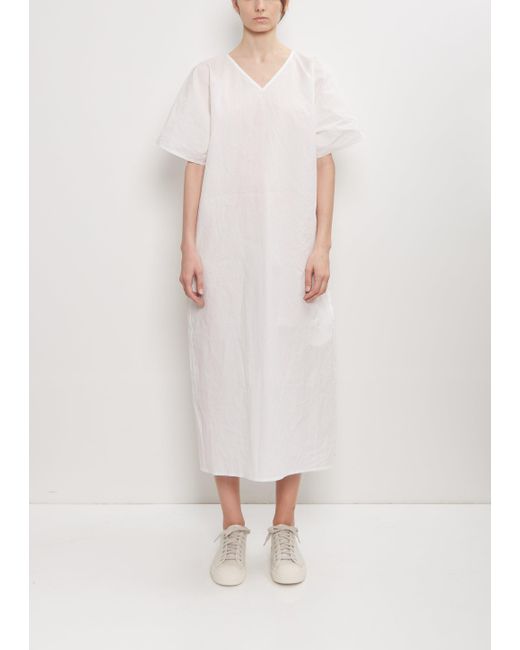 Sofie D'Hoore White Disa Cotton V-neck Dress