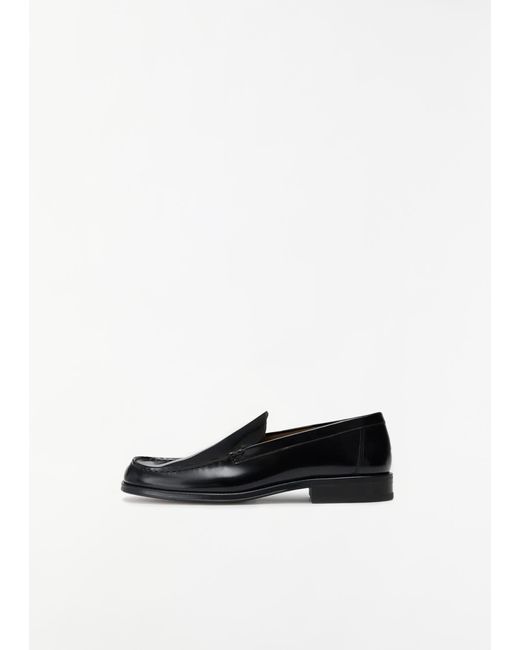 Lemaire White Shiny Finish Leather Loafer