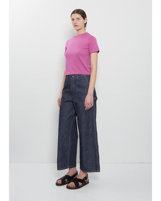 Extreme Cashmere Blue N°267 Tina Cotton Cashmere Top