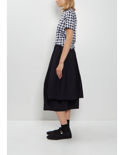 Comme des Garçons Blue Tropical Wool Asymmetrical Skirt
