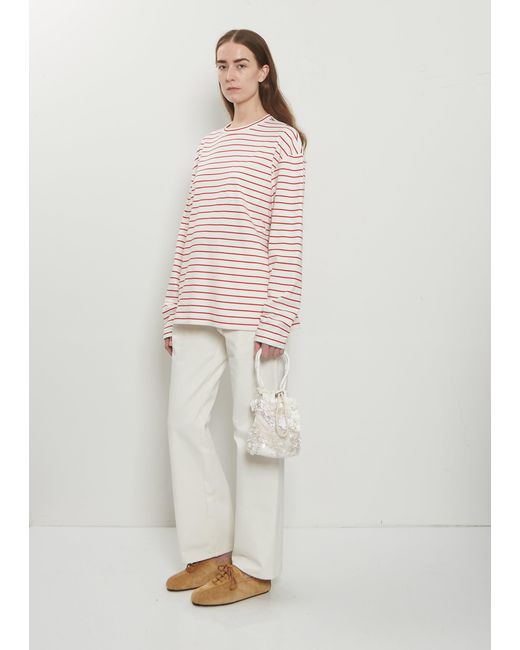 Plan C White Sequins Bucket Bag