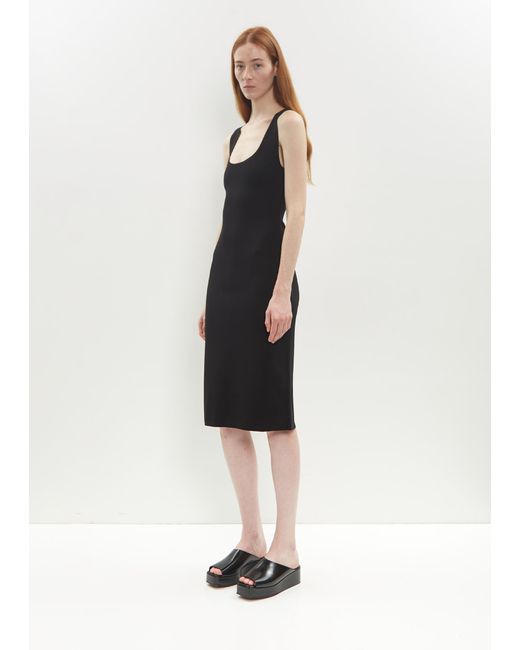 Totême  Black Compact Knit Short Tank Dress