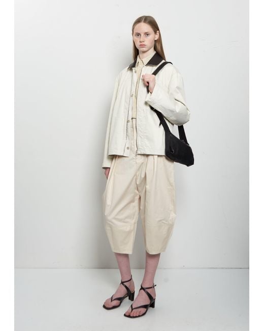 Guidi White Leather Crossbody Bag, Small