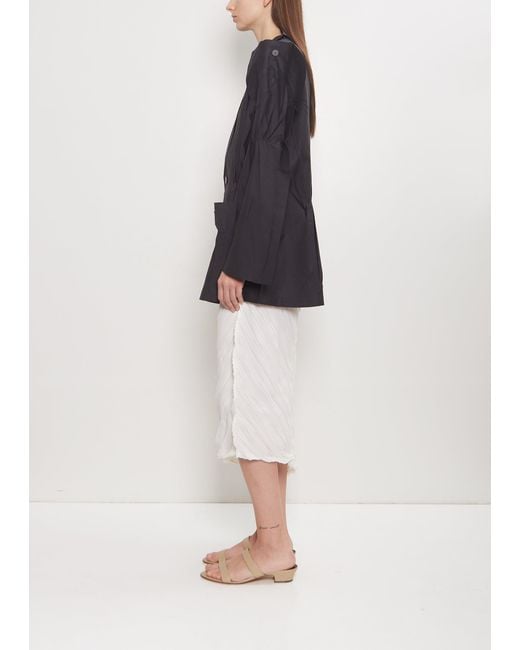 Issey Miyake Blue Technical Cotton Pressed Jacket