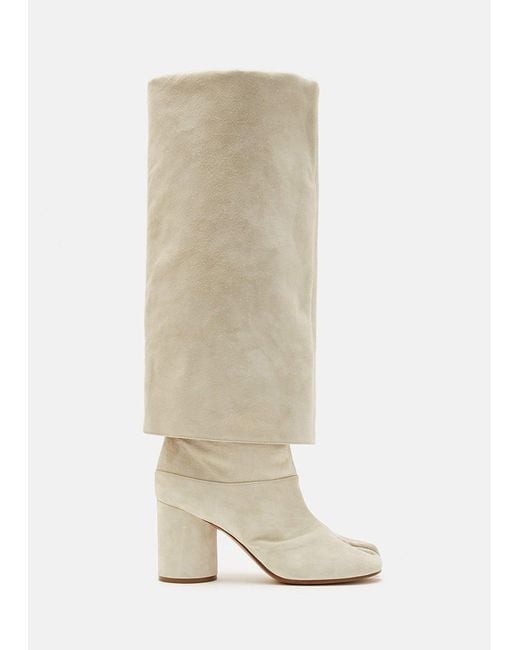 Maison Margiela Natural Baby Calf Suede Tall Boots