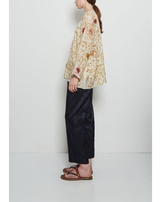 Dosa Blue Temple Blessings Silk Long Tunisian Top