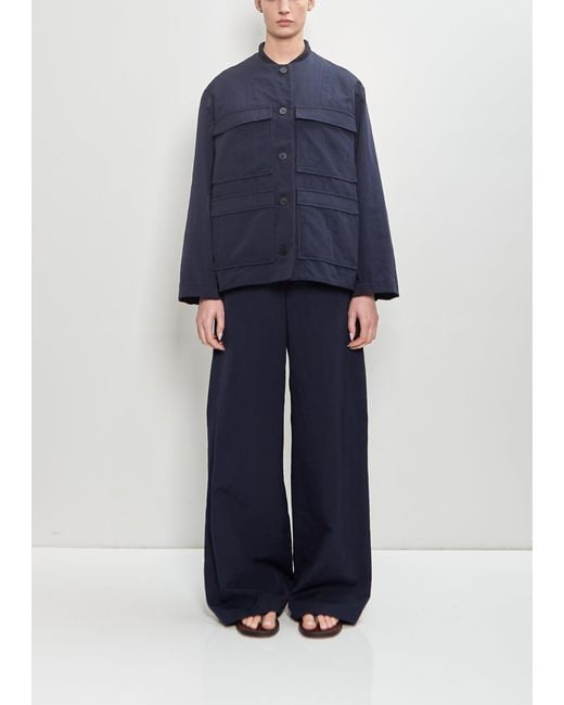 Ter Et Bantine Blue Linen Blend Work Jacket