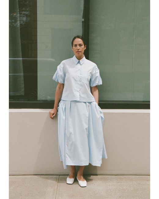 Simone Rocha White Cotton Bow Hip Detail Skirt
