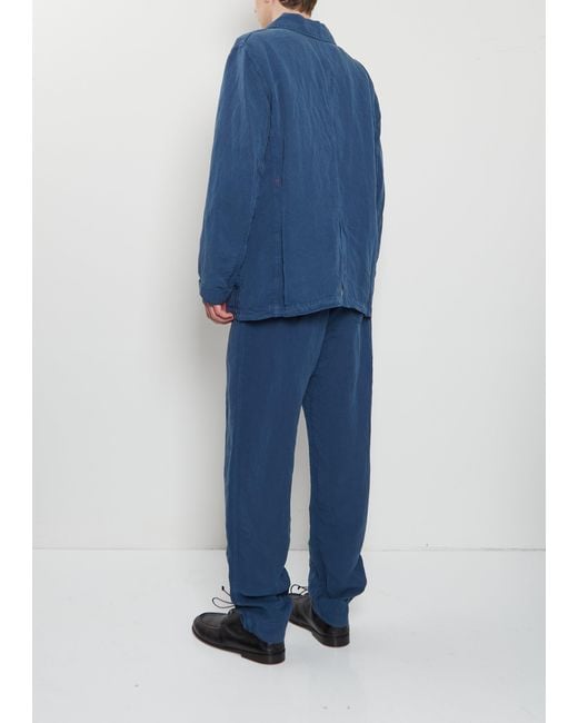 Casey Casey Blue U Courte Linen Jacket