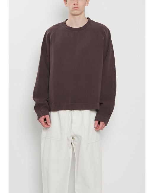 Casey Casey Brown Workwear Cotton Sweatshirt