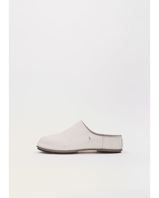 Casey Casey White Guidi Leather Clogs